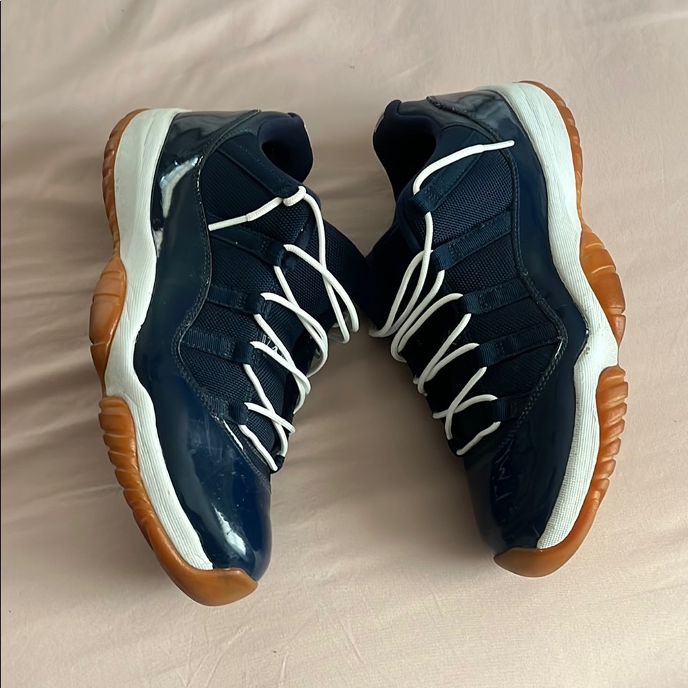 Navy and White Sneakers with Gum Sole - Picture 3 of 5